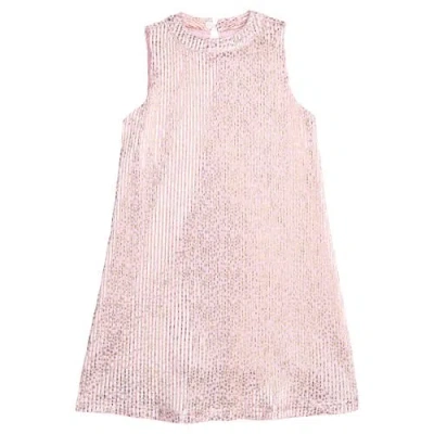 Bisby Babies'  Kids' Metallic Halter Swing Dress In Pink