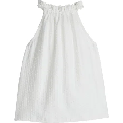 Bisby Kids' Mod Pointelle Tank In White Pointelle