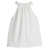 Bisby Kids' Mod Pointelle Tank In White Pointelle