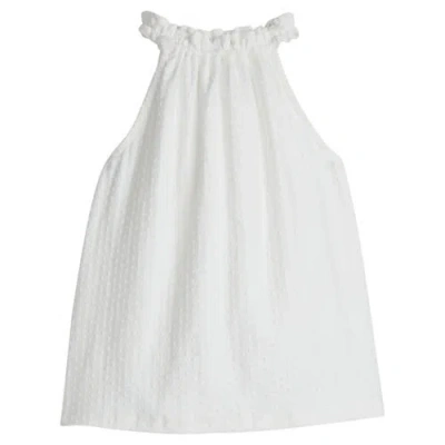 Bisby Babies'  Kids' Mod Pointelle Tank In White Pointelle