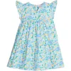 Bisby Kids' Positano Dress In Frangipani Blue