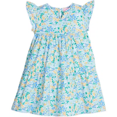 Bisby Kids' Positano Dress In Frangipani Blue