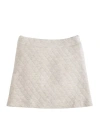 Bisby Kids' Quilted Mini Skirt In Grey