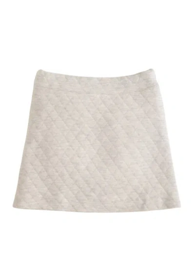 Bisby Kids' Quilted Mini Skirt In Grey