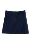Bisby Kids' Quilted Mini Skirt In Navy