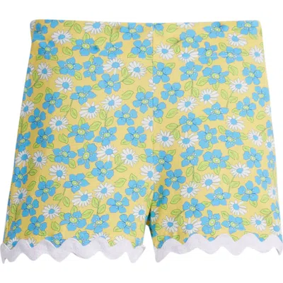 Bisby Kids' Ricrac Shorts In Jonquille Floral
