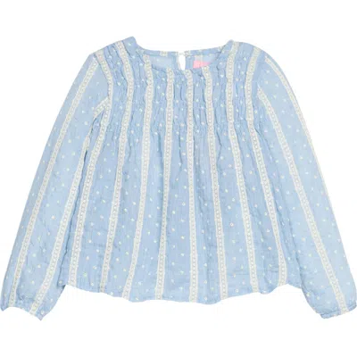 Bisby Kids' Ruched Anita Top In Blue