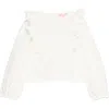 Bisby Kids' Ruffle Blouse In White