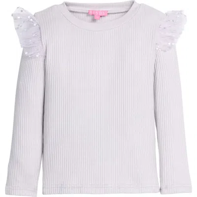 Bisby Kids' Ruffle Sleeve Sadie Top In Gray
