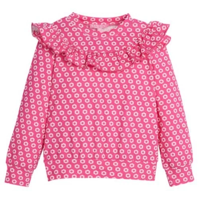 Bisby Kids' Ruffled Jody Top In Bougainvillea