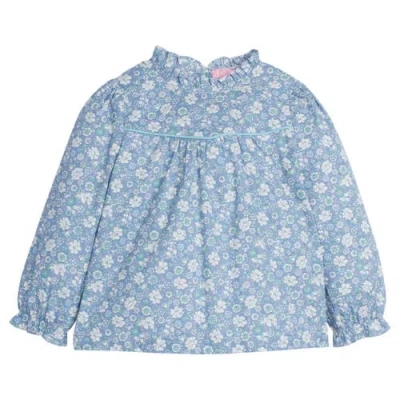 Bisby Babies'  Kids' Ruffled Mccall Top In Bedford Gardens Blue