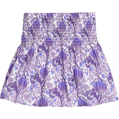 Bisby Kids' Shirred Circle Skirt In Purple