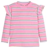 Bisby Kids' Sparkle Sadie Top In Bubblegum Stripe