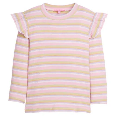 Bisby Kids' Sparkle Sadie Top In Pastel Stripe