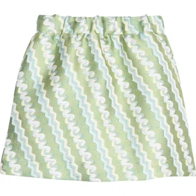 Bisby Kids' Sparkle A-line Mini Skirt In Green
