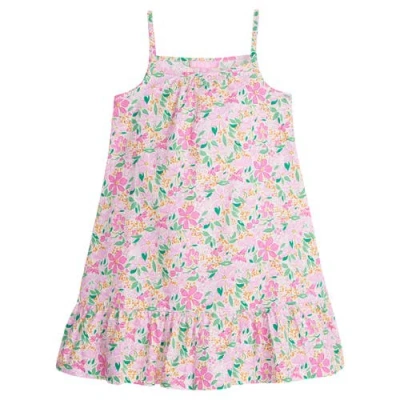 Bisby Babies'  Kids' Strappy Floral Sundress In Frangipani Pink