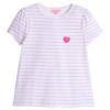 Bisby Kids' Striped Essential Tee In Lilac Stripe