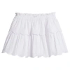 Bisby Kids' Tiered Skort In White Seersucker
