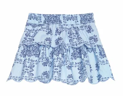 Bisby Kids' Floral Tiered Skort In Blue