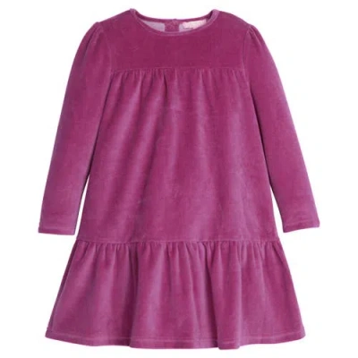 Bisby Babies'  Kids' Velour Lisle Dress In Magenta Velour