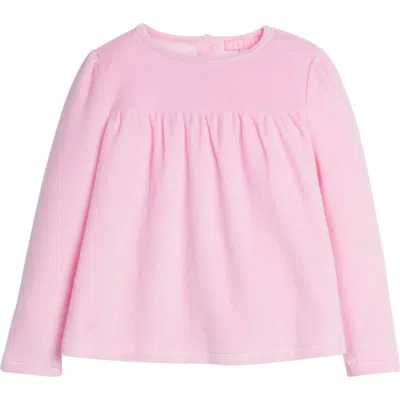 Bisby Kids' Velour Lisle Top In Pink Velour