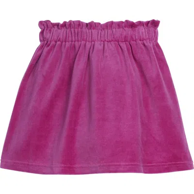 Bisby Kids' Velour Portofino Skirt In Magenta Velour