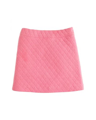 Bisby Quilted Mini Skirt In Pink