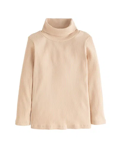 Bisby Kids' Ribbed Turtleneck In Neutral