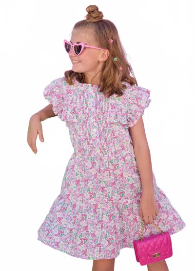 Bisby Kids' Rodeo Floral Dress In Pink Bloomsbury Blossoms In Multi