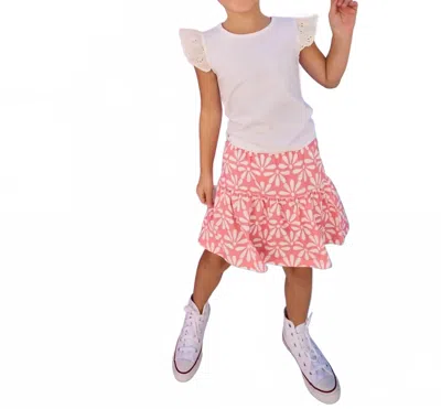 Bisby Kids' Sally Mini Skort In Fan Floral In Multi