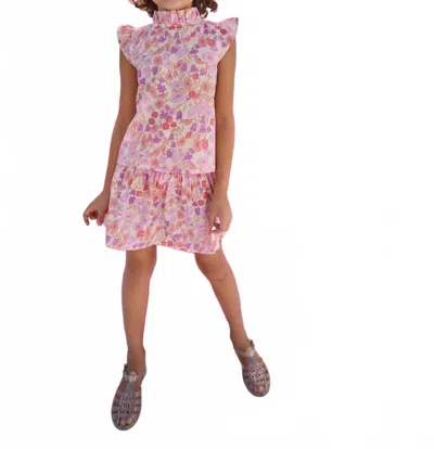 Bisby Kids' Tinsley Ruffles Top In Lisle Lavender Floral In Multi