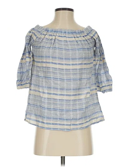 Pre-owned Bishop + Young 3/4 Sleeve Blouse In Blue