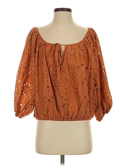 Bishop + Young 3/4 Sleeve Blouse In Brown
