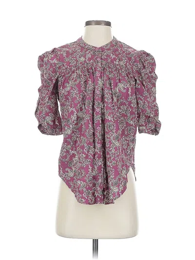 Pre-owned Bishop + Young 3/4 Sleeve Blouse In Purple