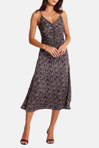 Bishop + Young Adria Ruched Front Dress In Multi