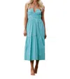 Bishop + Young Aeries Halter Dress In Blue In Blue