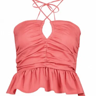 Bishop + Young Aeries Halter Top In Rouje In Pink
