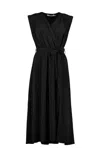 Bishop + Young Aeries Wrap Dress In Black In Black