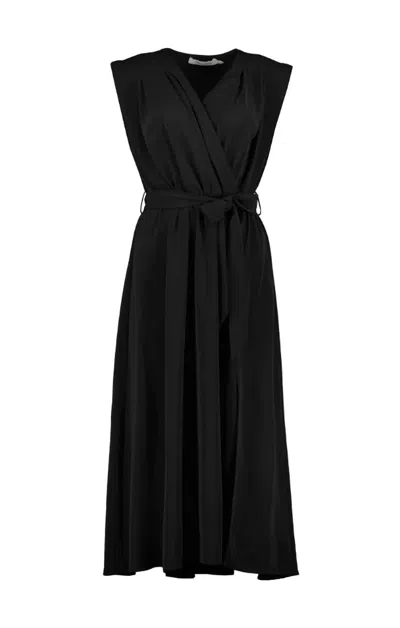 Bishop + Young Aeries Wrap Dress In Black