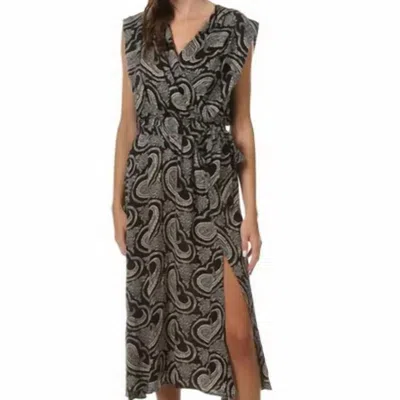 Bishop + Young Aeries Wrap Dress V Neck In Black