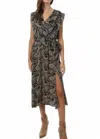 Bishop + Young Aeries Wrap Dress V Neck In Black