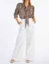 Bishop + Young Alessandro Wide Leg Pants In White In White