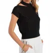 Bishop + Young Alexis Cut-out Knit Sweater In Black In Black