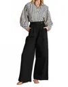 Bishop + Young Aly Dolman Sleeve Striped Top In Navy In Multi