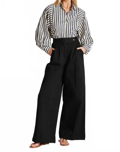 Bishop + Young Aly Dolman Sleeve Striped Top In Navy In Multi