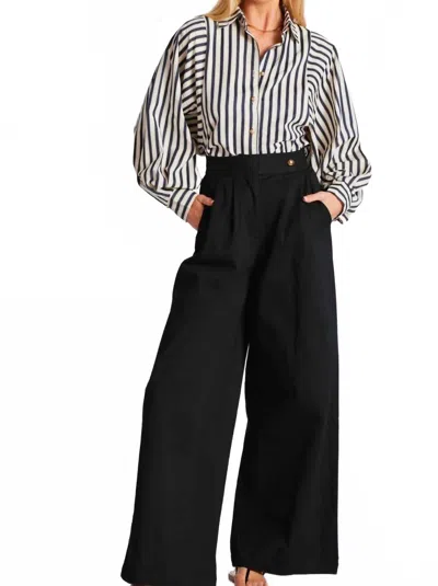 Bishop + Young Aly Dolman Sleeve Striped Top In Navy Stripe In Multi