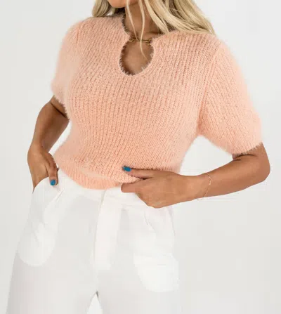 Bishop + Young Ana Cut Out Sweater In Spritz In Pink