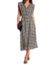 Bishop + Young Aries Wrap Dress In Geo Print In Multi