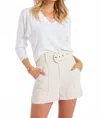 Bishop + Young Astrid Self Belted Short In Sand In Neutral