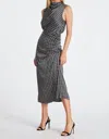 Bishop + Young Asymmetrical Midi Skirt In Navy Heritage Print In Multi